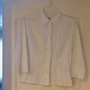 Women's white cotton blouse